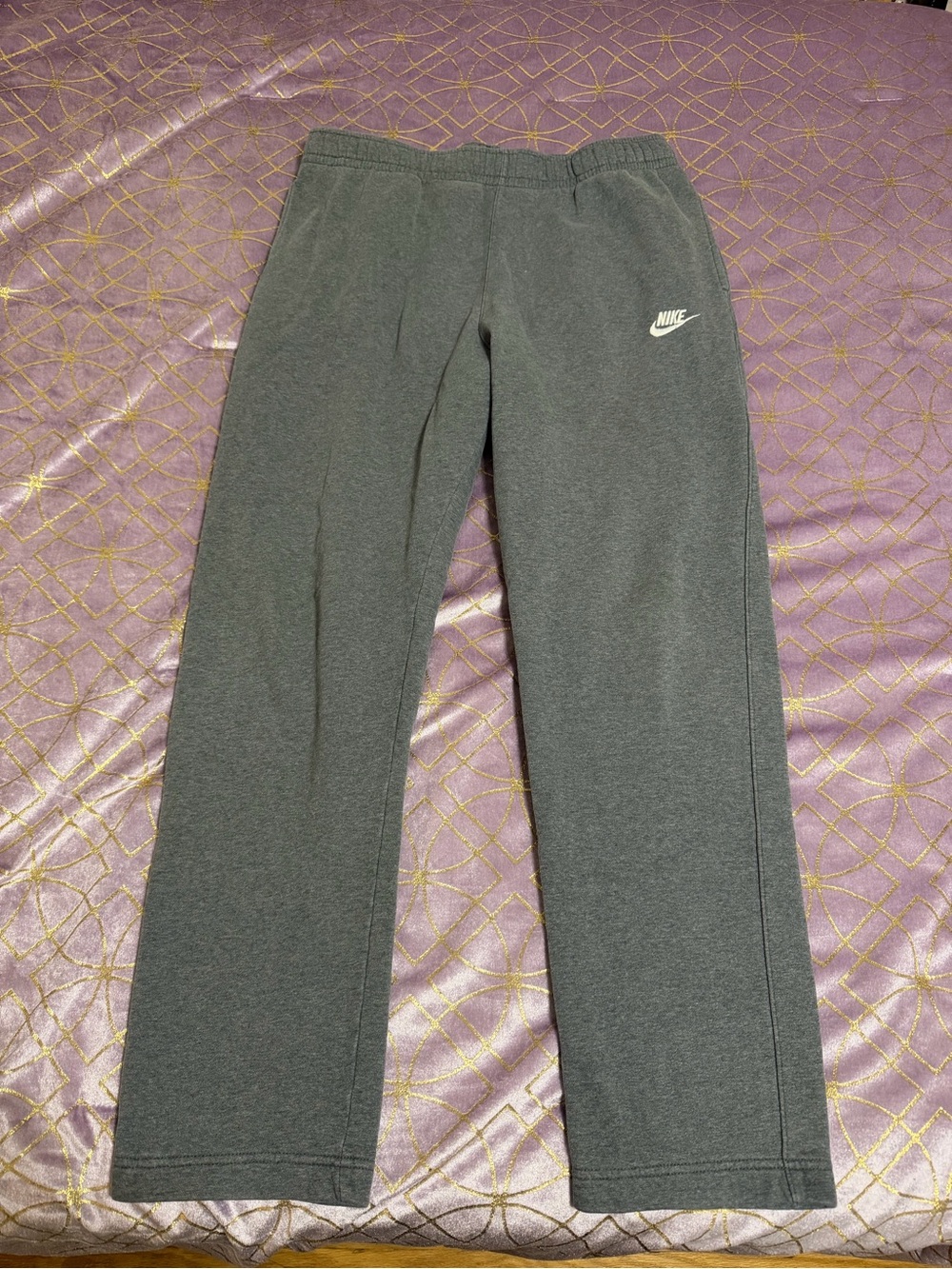 💥 MENS TALL Nike Dark Gray Fleece Sweatpant with White Swoosh